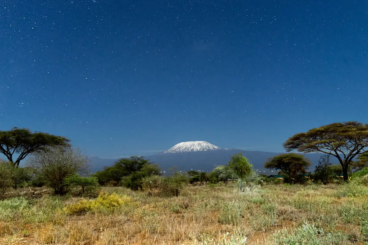 Cumbre del Kilimanjaro con nieve